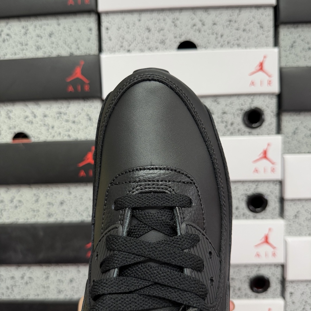 Nike Air Max 90 Leather Triple Black CZ5594-001 - Image 8