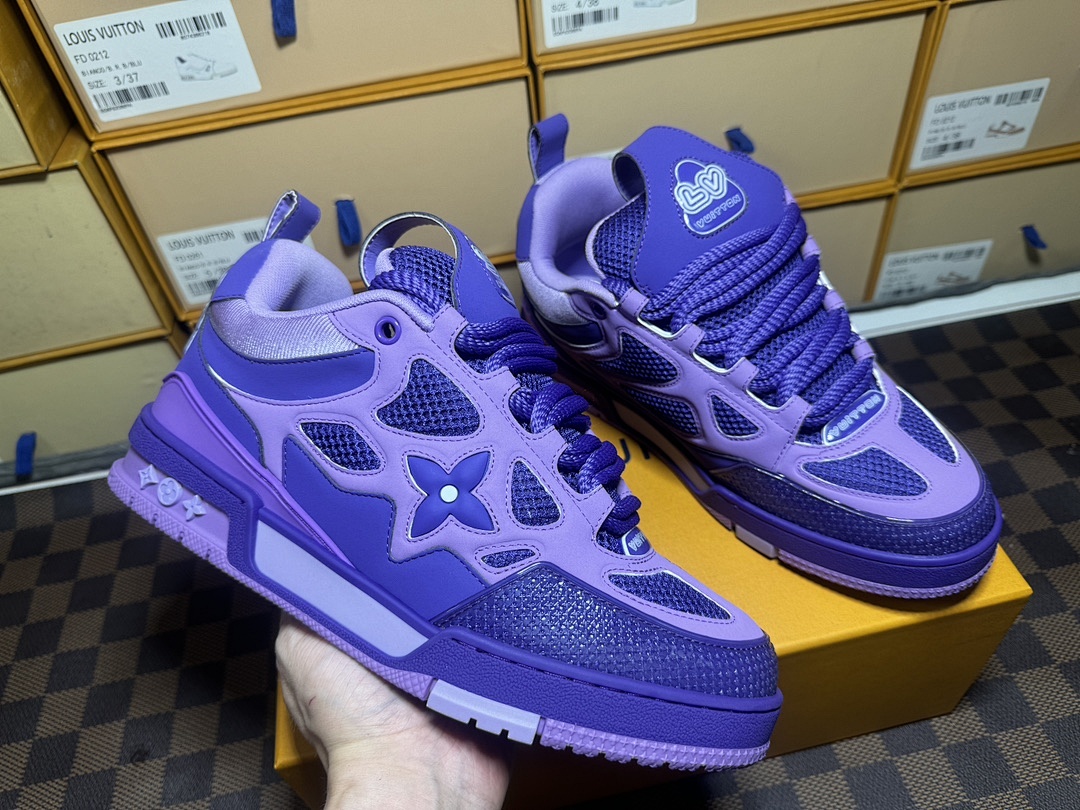 Louis Vuitton LV Skate Purple Sneakers - Image 6