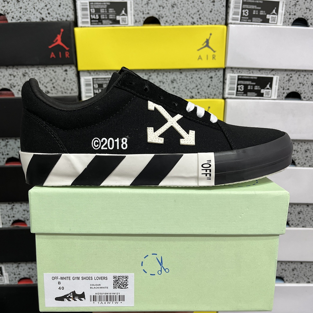 Off-White Abloh Vulc Low Top (Black) - Image 3