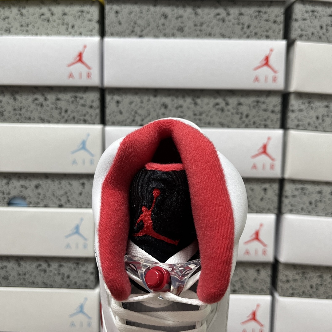Nike Jordan 5 Retro Fire Red Black Tongue HQ7978-101 Flame - Image 5