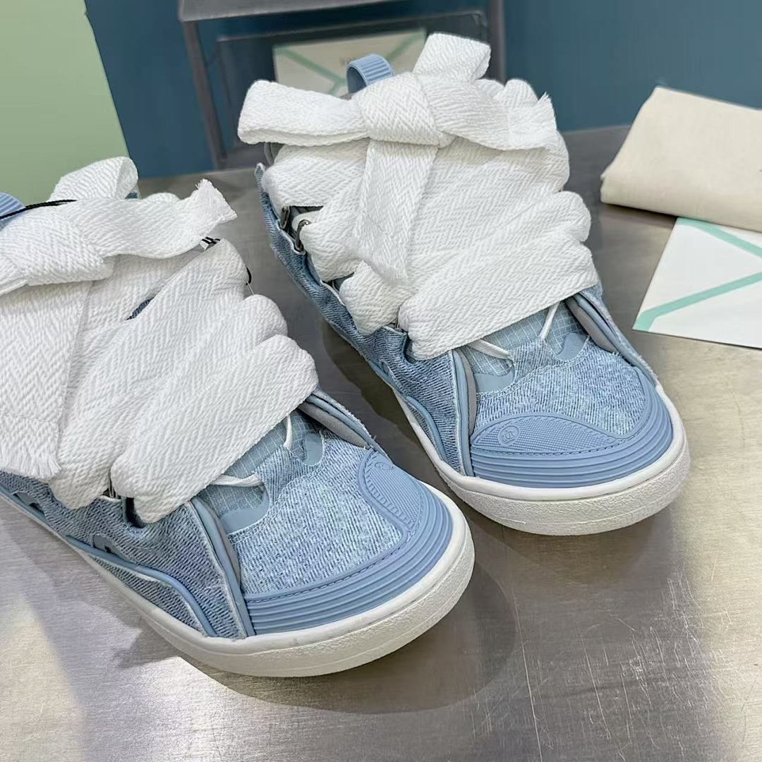 Lanvin FoShan Batch Lanvin Leather Curb Sneakers Three Generations - Image 7