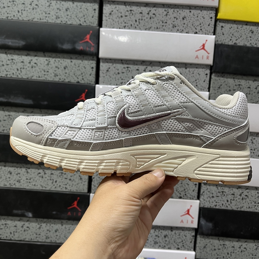 Nike P-6000 College Grey Burgundy Crush - Image 4