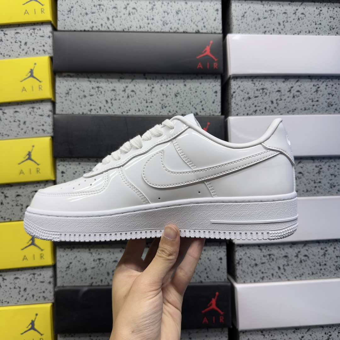 Nike Air Force 1 Low '07 Premium White Patent - Image 4
