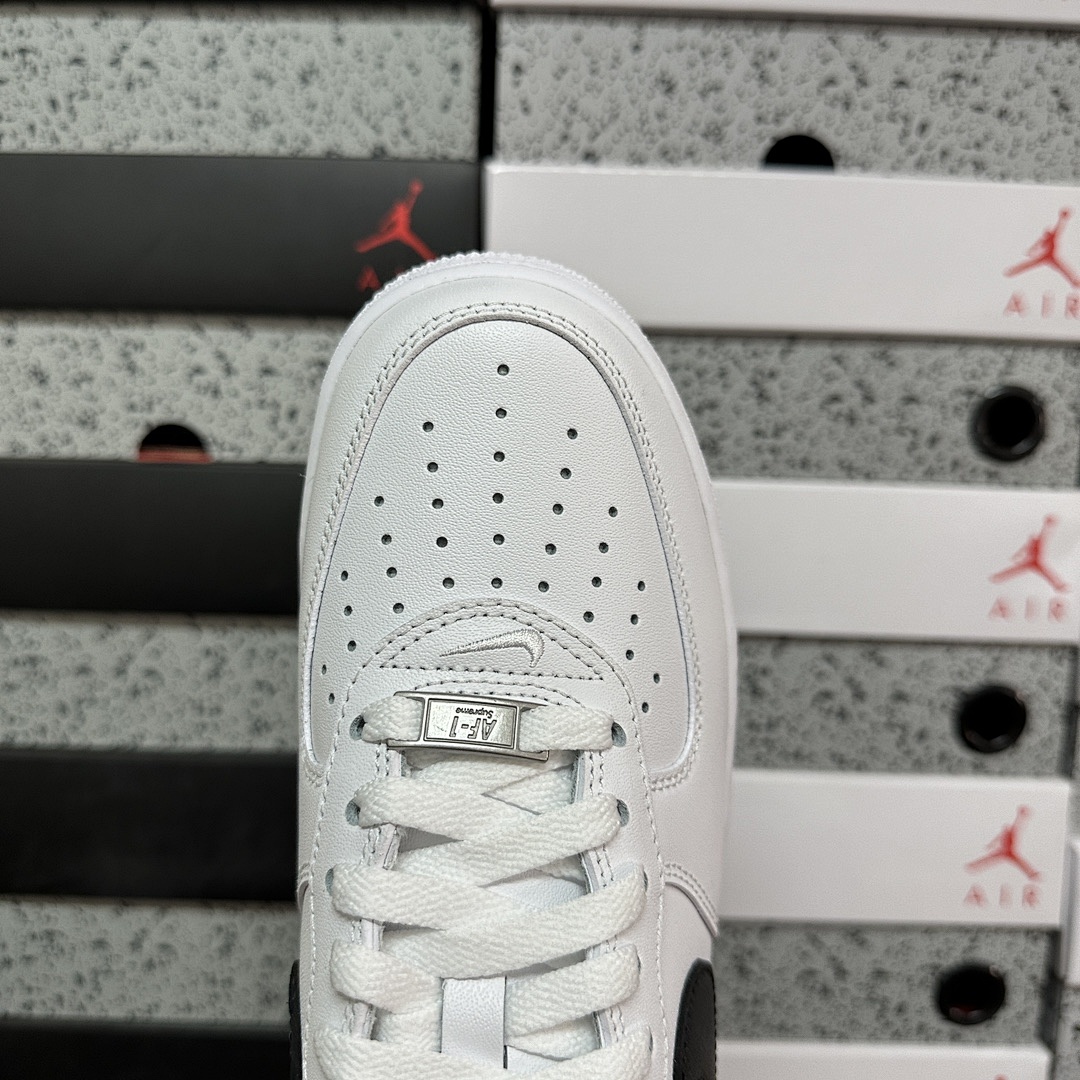 Nike Air Force 1 Low Supreme White Black Sup - Image 9