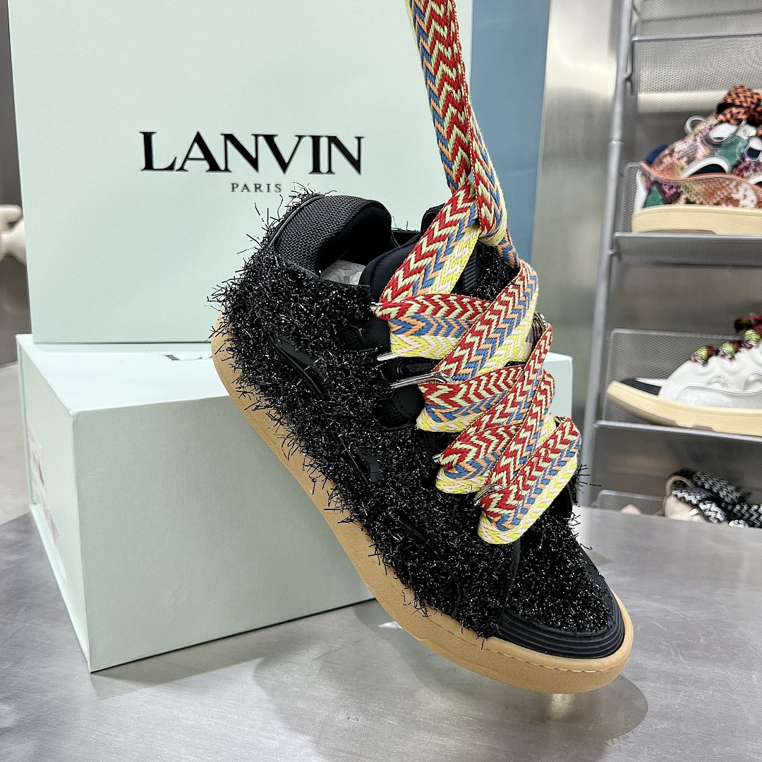 Lanvin FoShan Batch Lanvin Leather Curb Sneakers Three Generations - Image 56