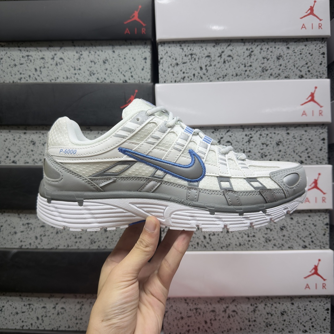 Nike P-6000 (White Metallic Silver Blue) - Image 9