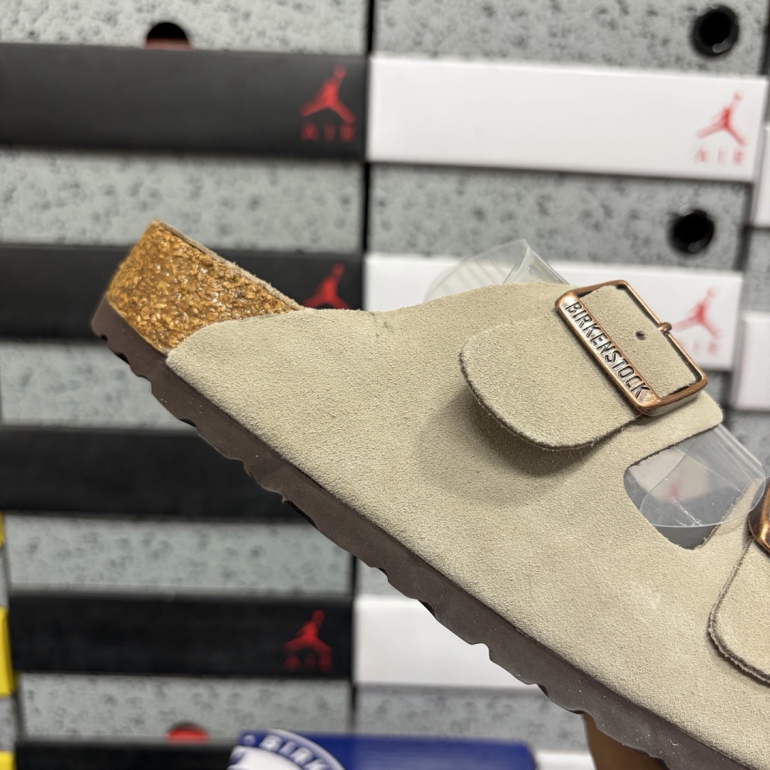 Birkenstock Birken Arizona Birkibuc 1022154 (Khaki) - Image 2