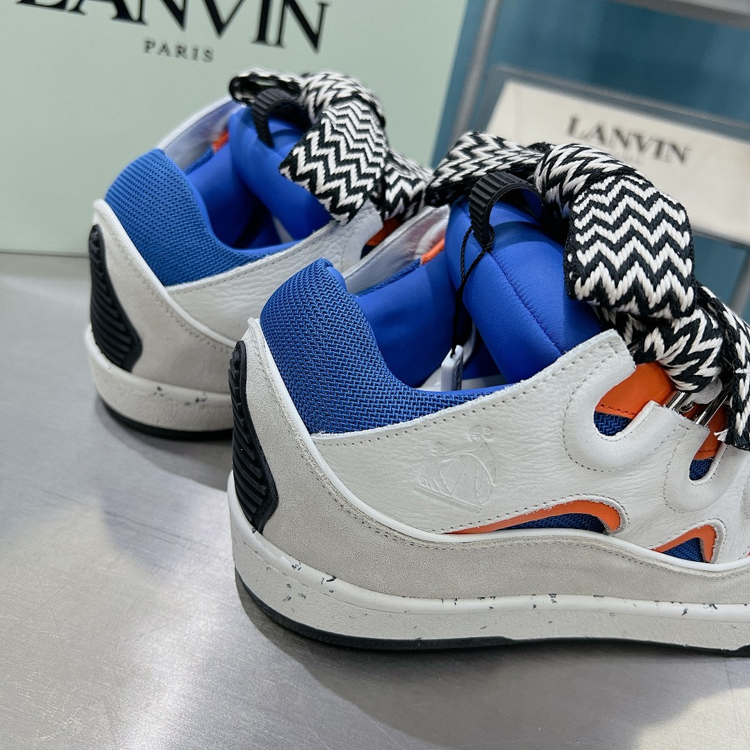 Lanvin FoShan Batch Lanvin Leather Curb Sneakers Three Generations - Image 9