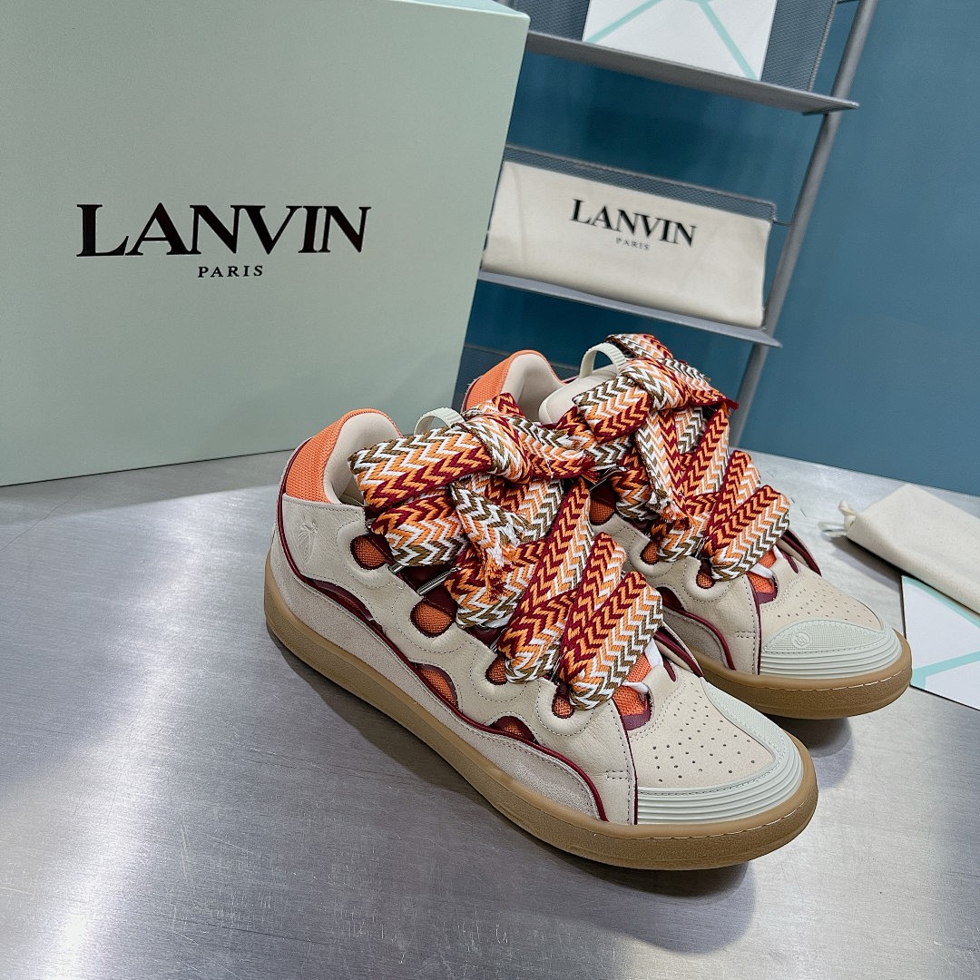 Lanvin FoShan Batch Lanvin Leather Curb Sneakers Three Generations - Image 7