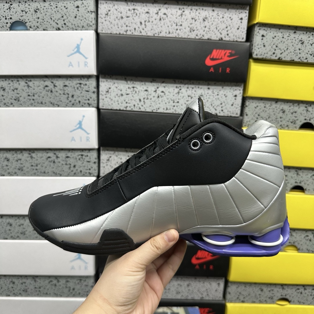 Nike Shox BB4 Black Silver Lapis - Image 2