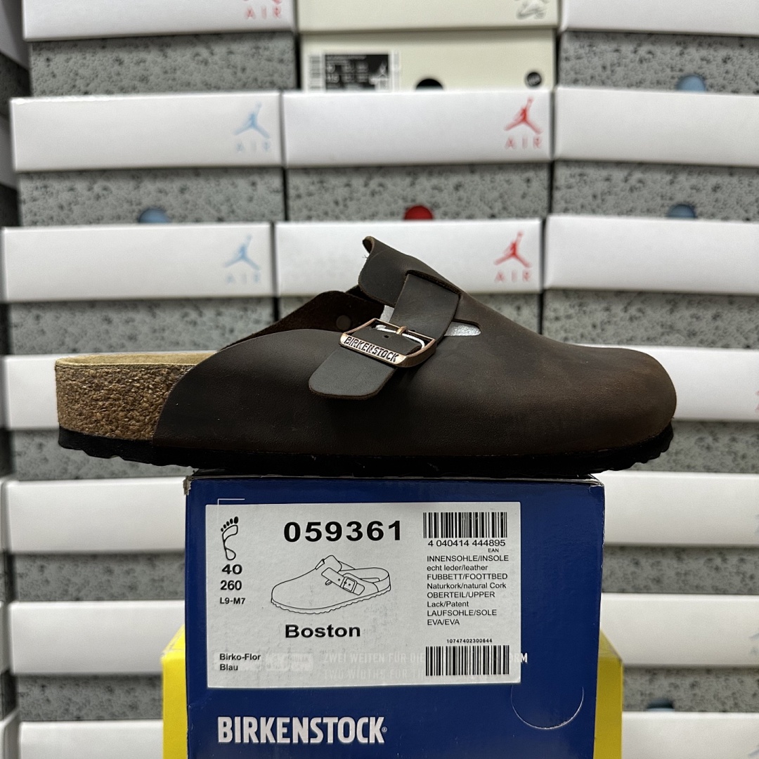 Birkenstock Birken Boston Soft Footbed Dark Coffee Leather