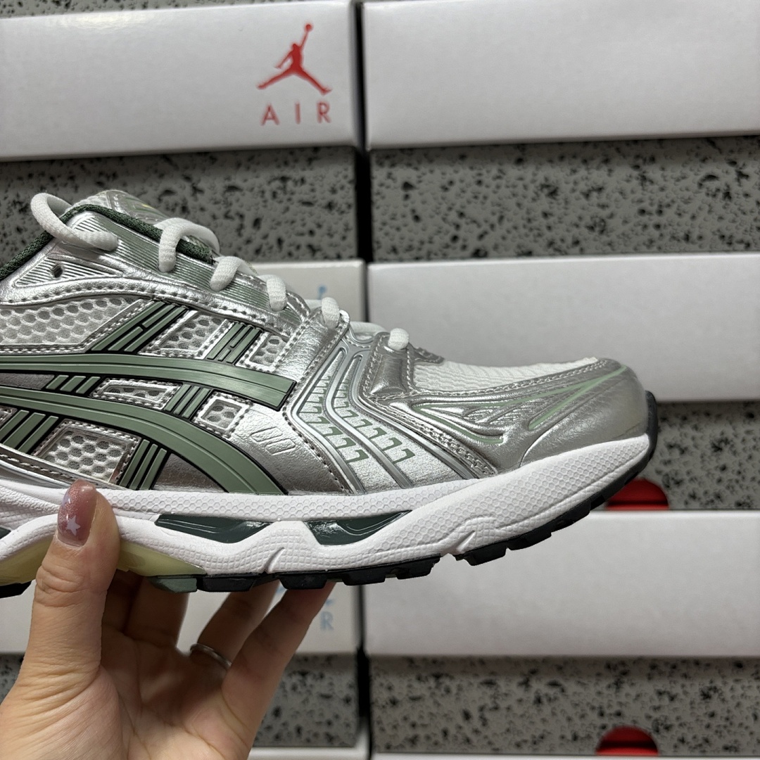 ASICS Gel-Kayano 14 White Pure Silver Slate Grey Sage - Image 8