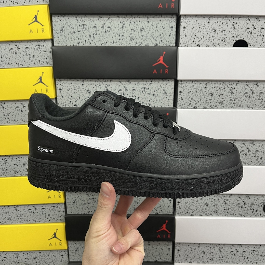 Nike Air Force 1 Low Supreme Black White Sup - Image 7