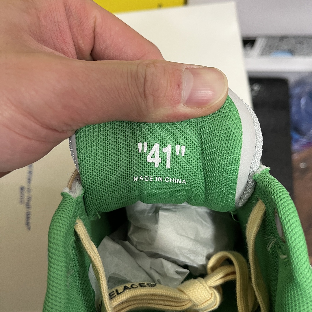 Off-White Out Of Office OOO Low Tops (Light Grey Green) - Image 3