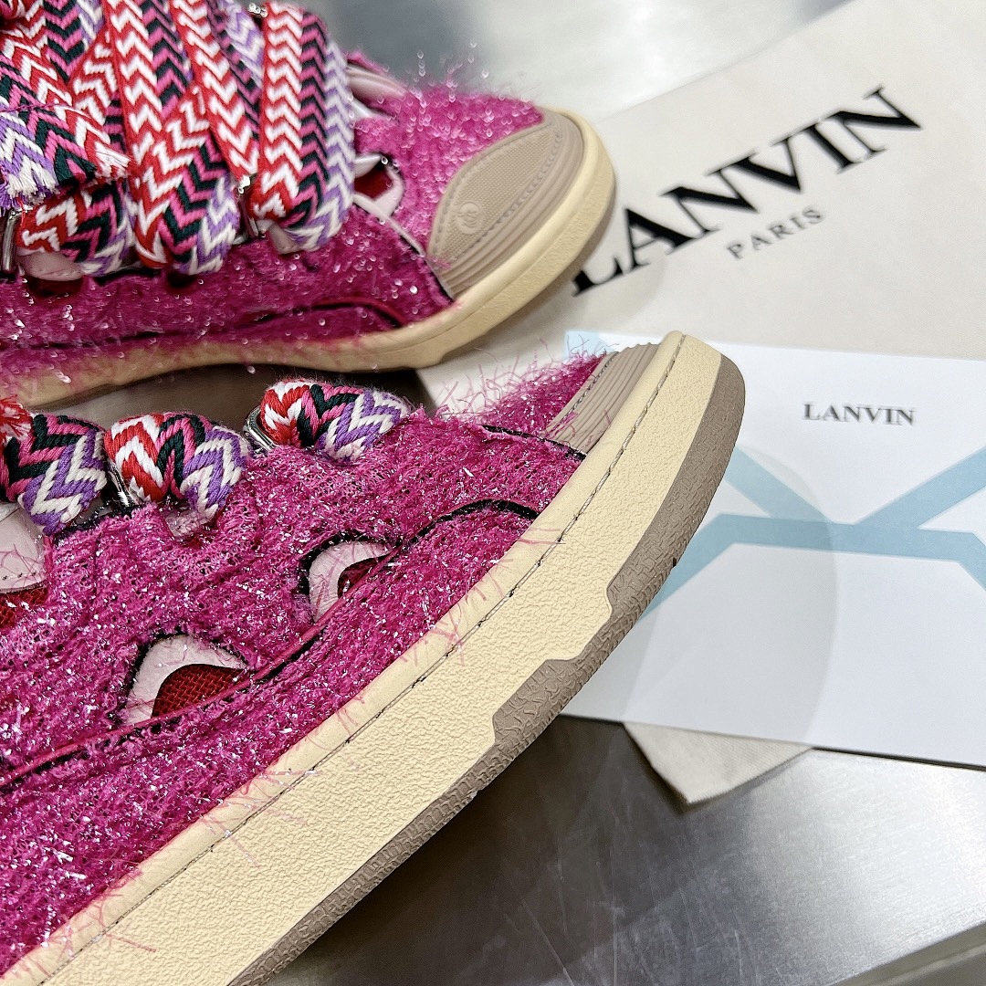 Lanvin FoShan Batch Lanvin Leather Curb Sneakers Three Generations - Image 39