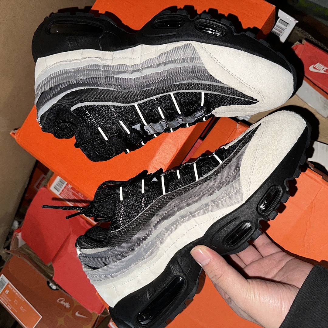 Nike Air Max 95 Comme Des Garcons Black Grey CU8406-101 CDG - Image 2