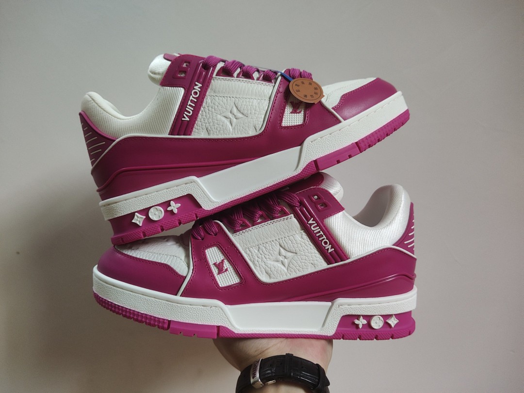 Louis Vuitton LV Trainer White Fuchsia - Image 5