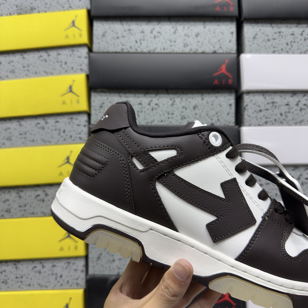 Off-White Out Of Office OOO Low Tops (Chocolate White) - Image 9