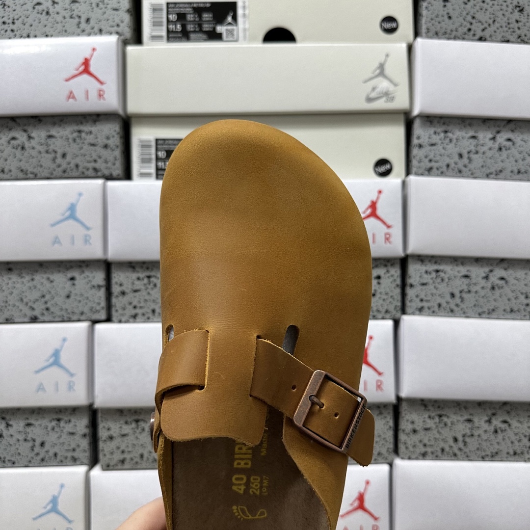 Birkenstock Birken Boston Soft Footbed Red Brown Leather - Image 5