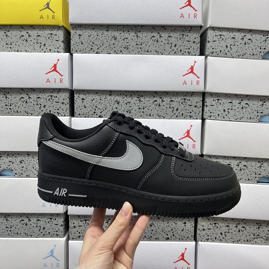 Nike Air Force 1 Low '07 LV8 (Black Grey) - Image 3