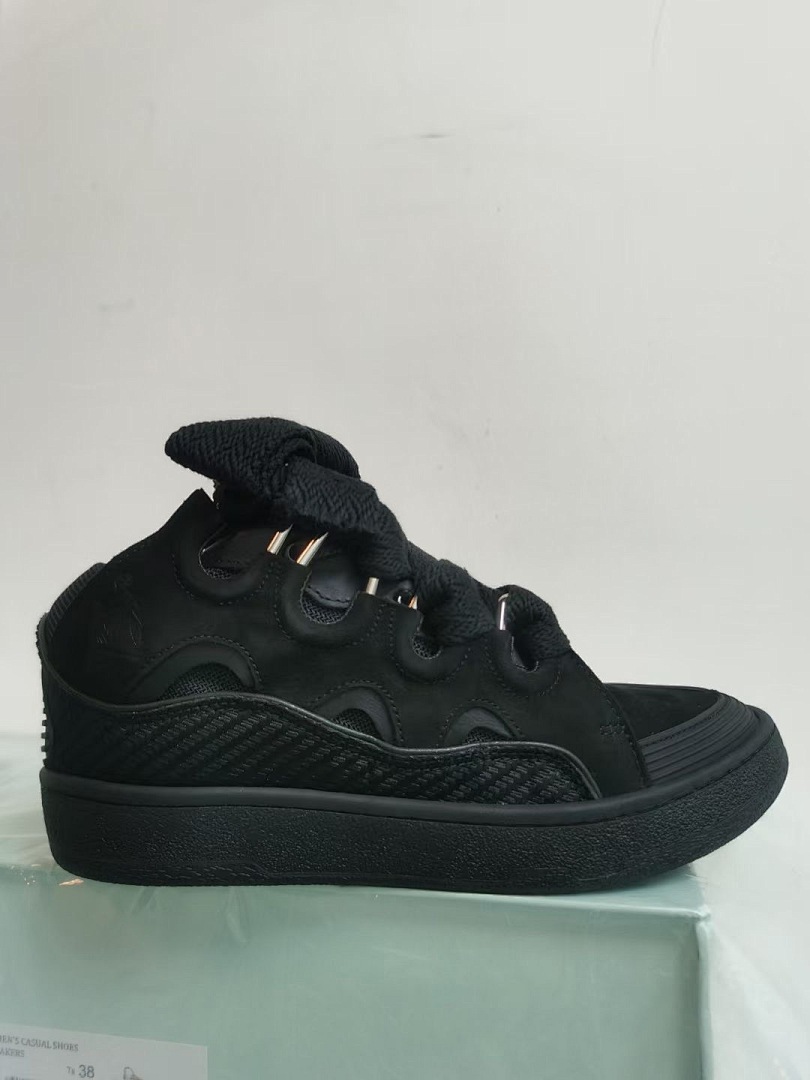 Lanvin FoShan Batch Lanvin Leather Curb Sneakers Three Generations - Image 4