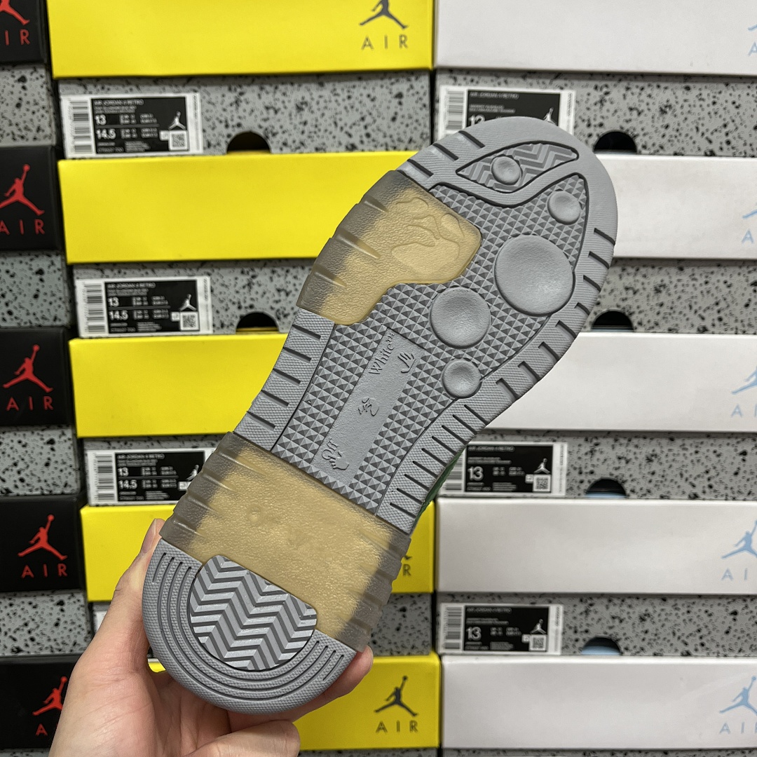 Off-White Out Of Office OOO Low Tops (Light Grey Green) - Image 6