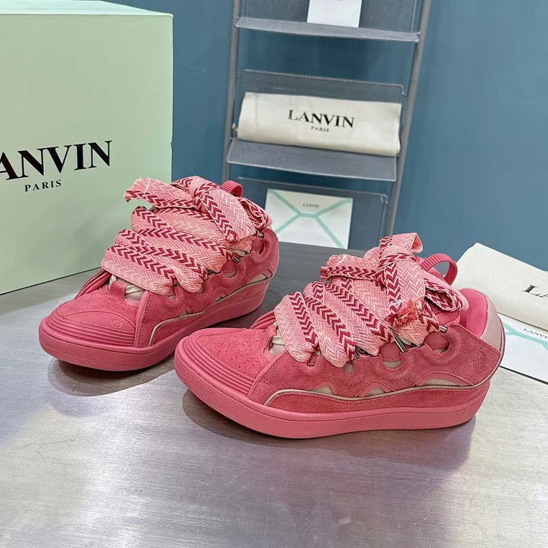 Lanvin FoShan Batch Lanvin Leather Curb Sneakers Three Generations - Image 3