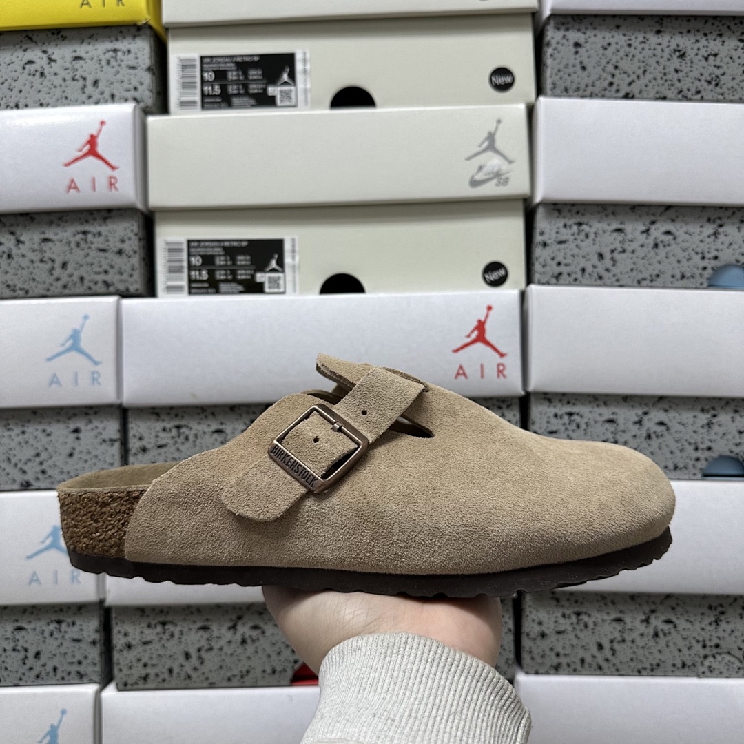 Birkenstock Birken Boston Soft Footbed Sand Suede (Thick Leather) - Image 9