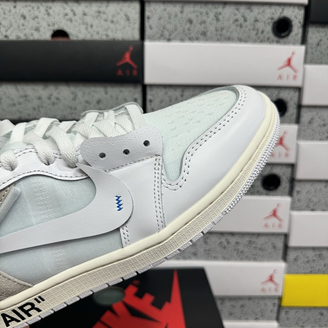 Nike Jordan 1 Retro High Virgil Abloh Archive Alaska 1Ow (White) - Image 8