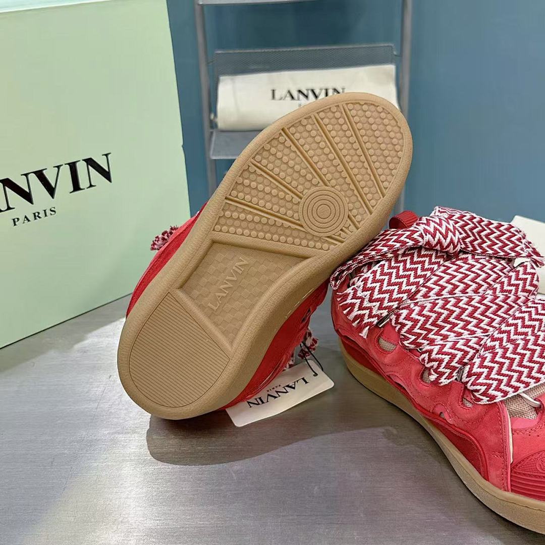 Lanvin FoShan Batch Lanvin Leather Curb Sneakers Three Generations - Image 4