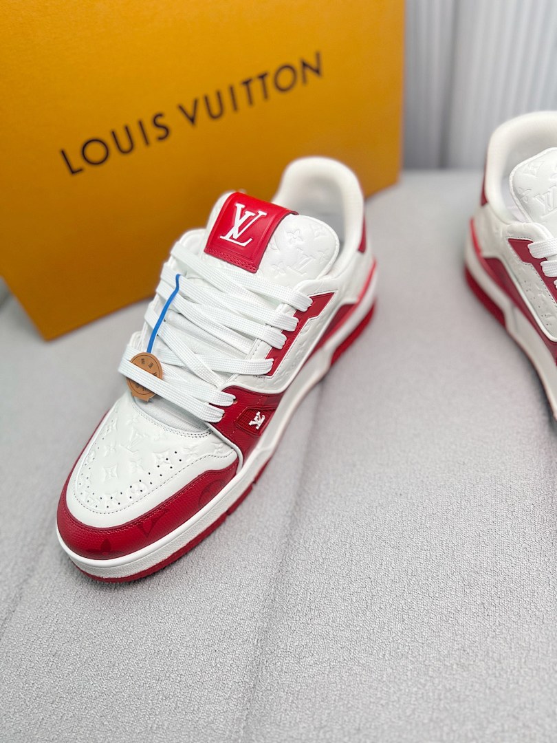 Louis Vuitton LV Trainer #54 Signature (Red White) - Image 3