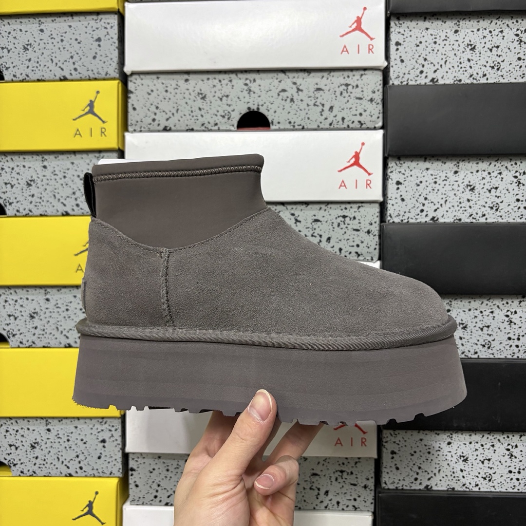 UGG Classic Mini Dipper Boot Thunder Cloud Grey -8170 - Image 5