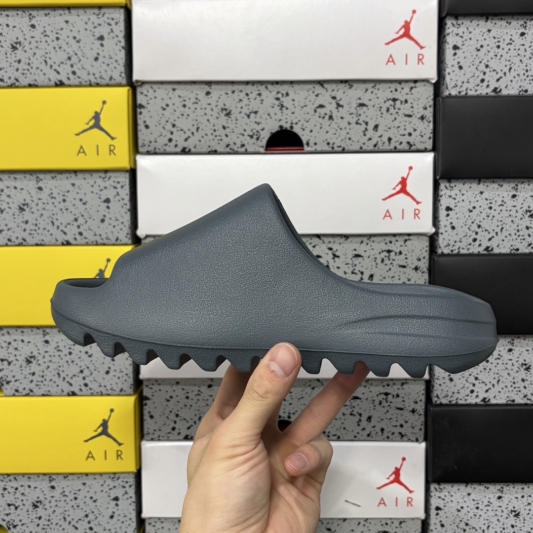 Adidas Yeezy Slide Slate Marine Slides Dark Grey Green (Matte) - Image 9
