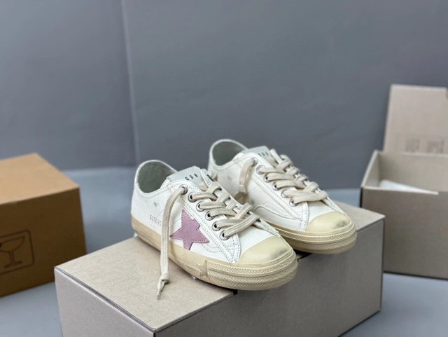 Golden Goose Deluxe Brand White Leather Pink Star - Image 8
