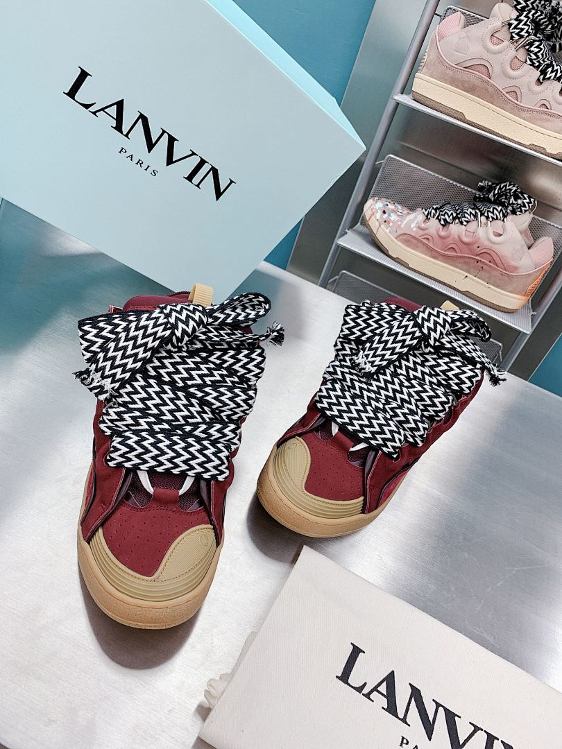 Lanvin FoShan Batch Lanvin Leather Curb Sneakers Three Generations - Image 24
