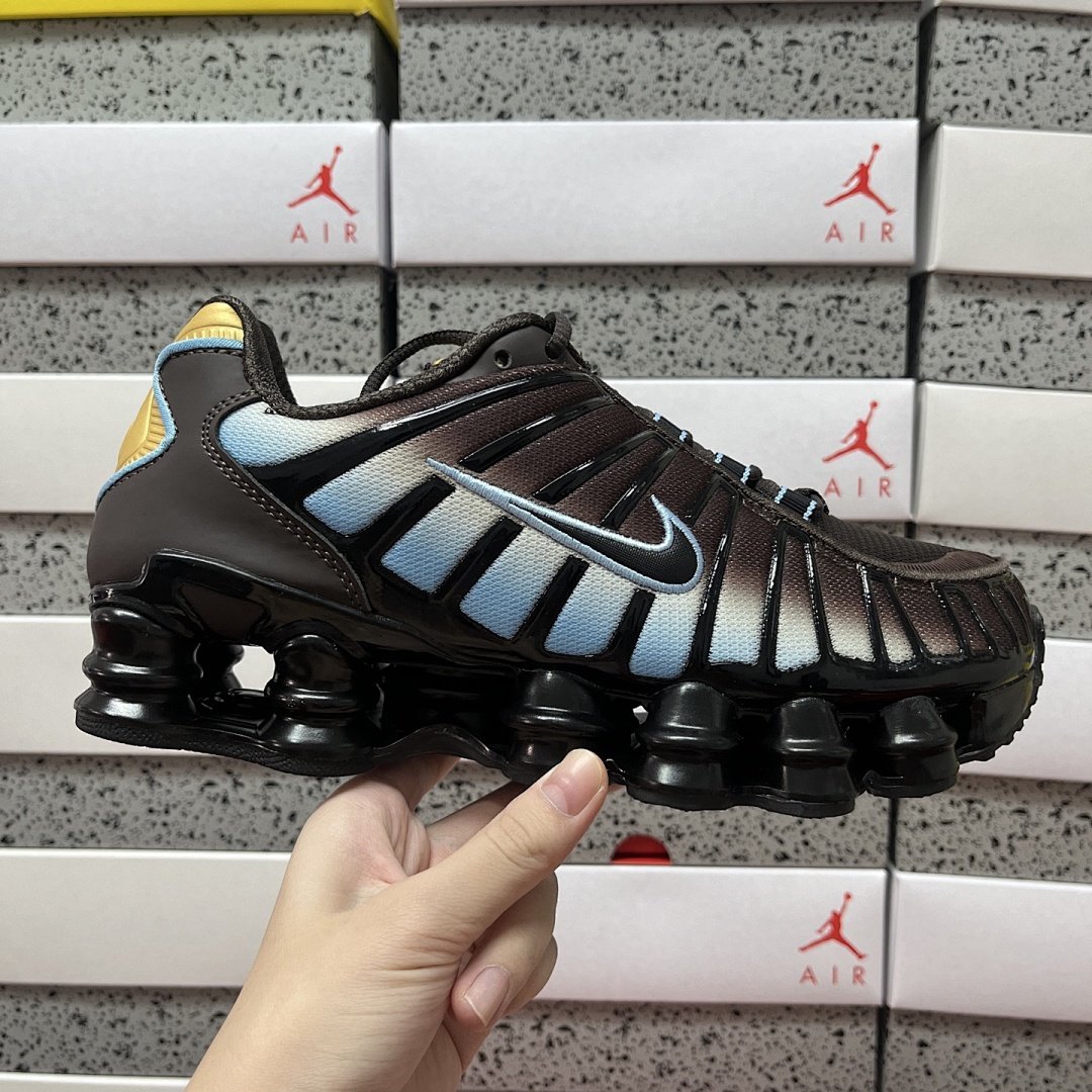 Nike Shox TL Velvet Brown Denim Turquoise - Image 8