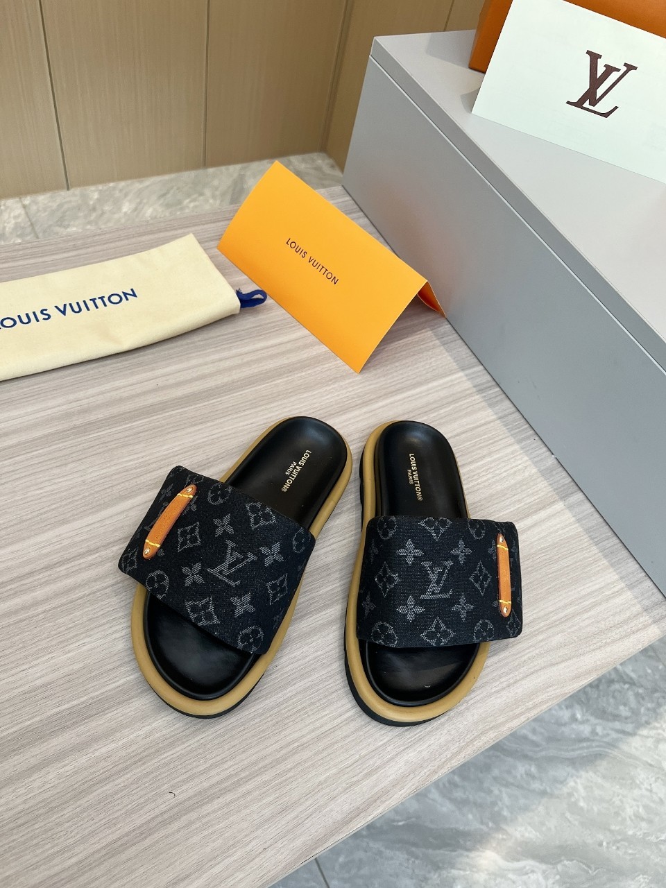 Louis Vuitton Velcro Slippers - Image 10