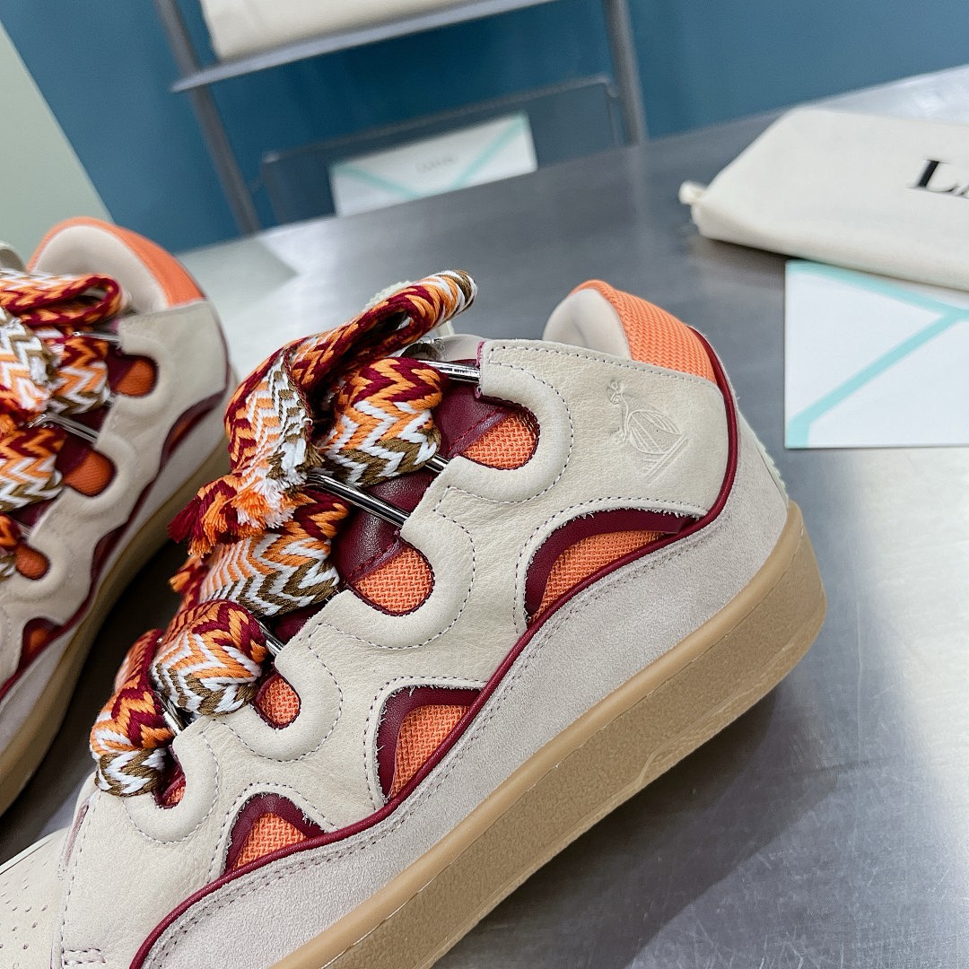 Lanvin FoShan Batch Lanvin Leather Curb Sneakers Three Generations - Image 5