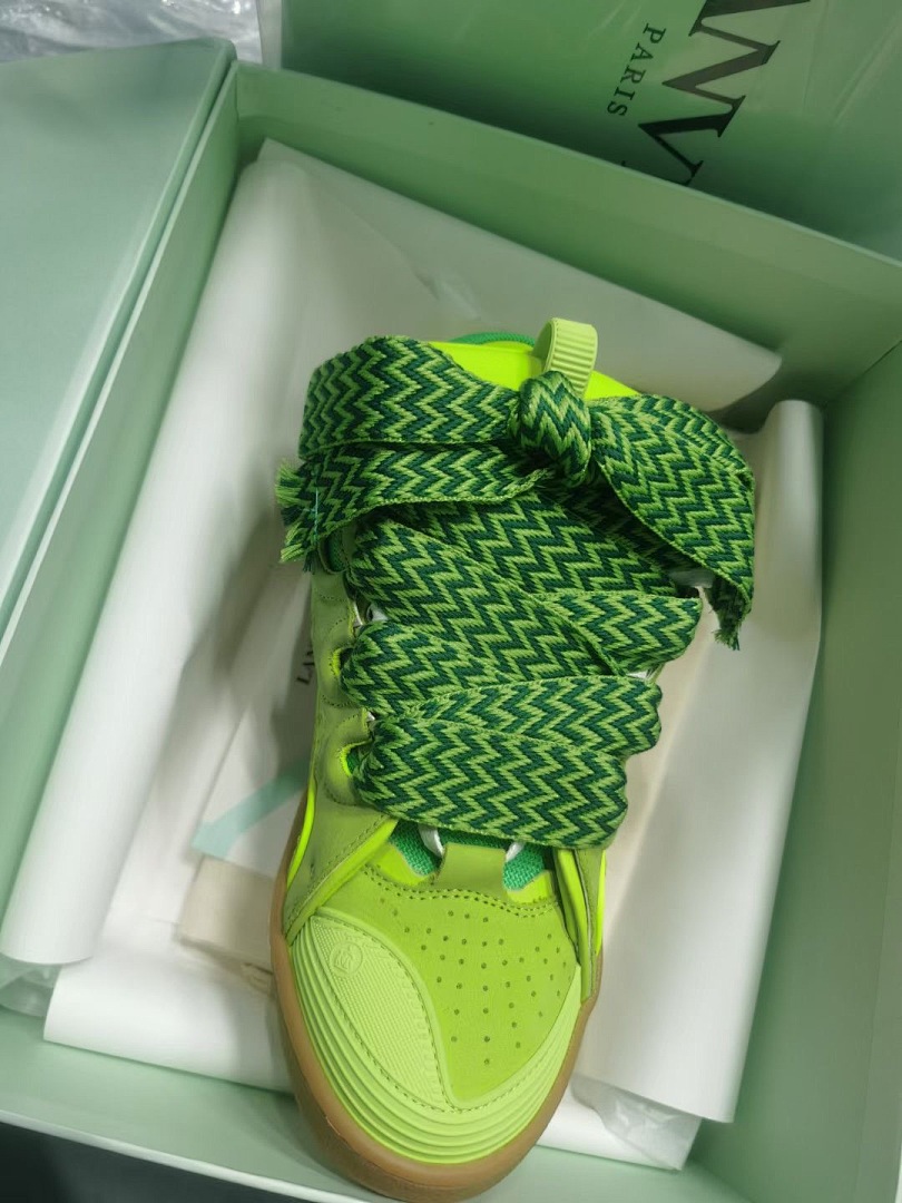 Lanvin FoShan Batch Lanvin Leather Curb Sneakers Three Generations - Image 2