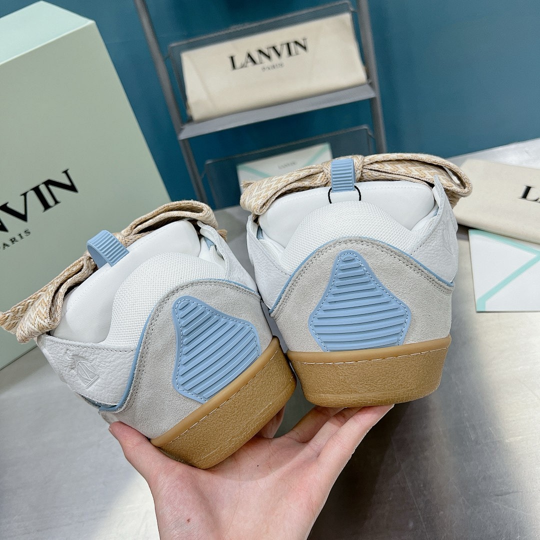 Lanvin FoShan Batch Lanvin Leather Curb Sneakers Three Generations - Image 7
