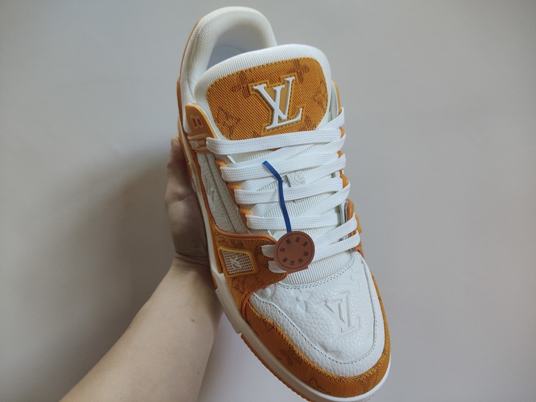 Louis Vuitton LV Trainer Yellow Monogram Denim (White) - Image 7