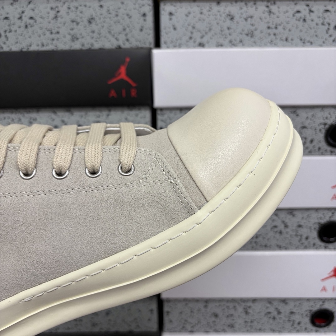 Rick Owens Vintage Sneaks Mid Grey Suede - Image 5