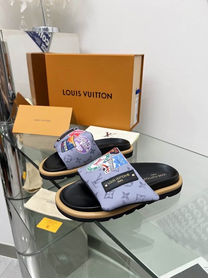 Louis Vuitton Velcro Slippers - Image 6