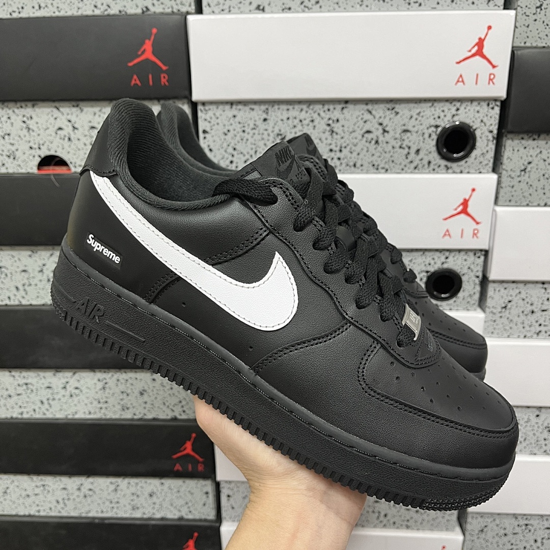 Nike Air Force 1 Low Supreme Black White Sup - Image 4