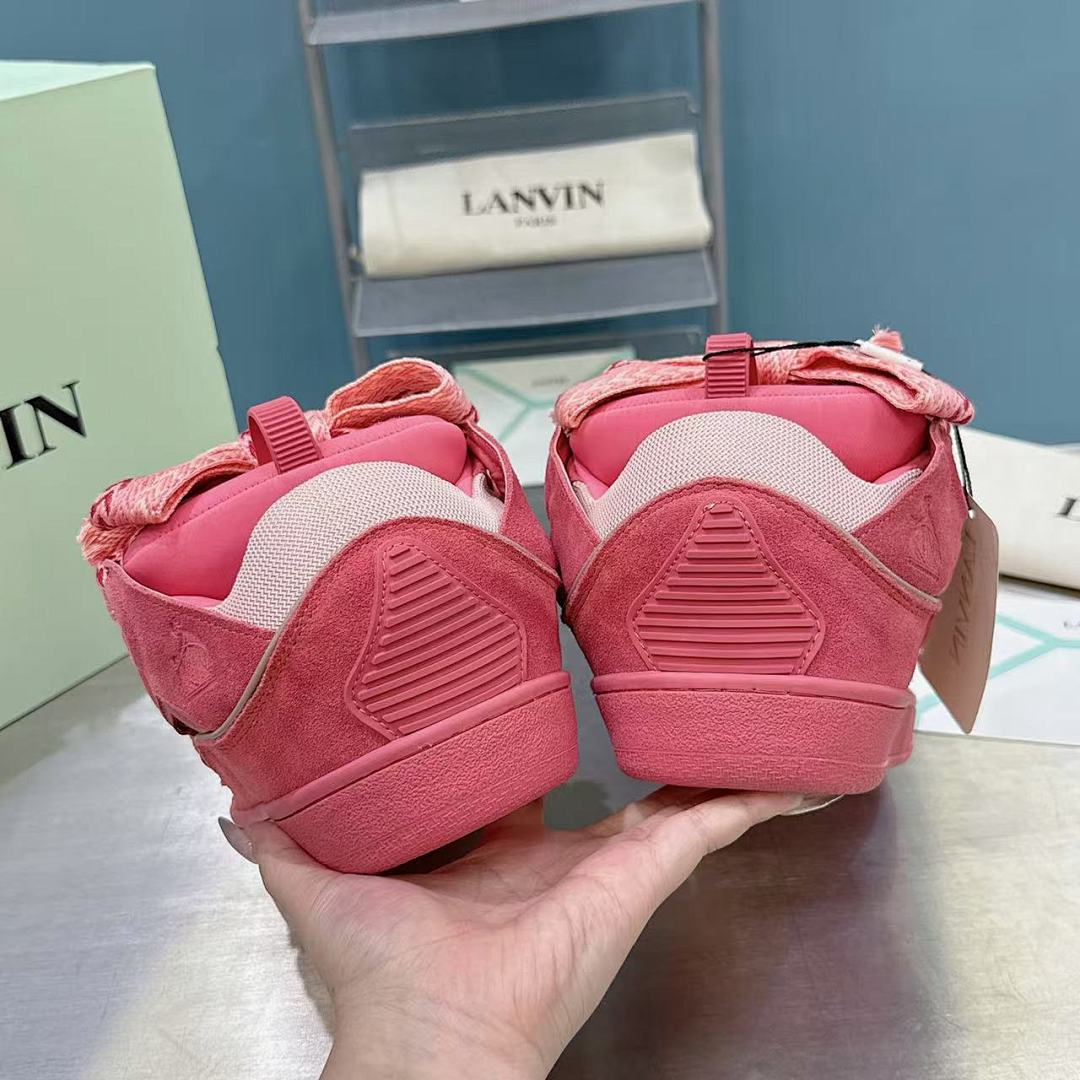 Lanvin FoShan Batch Lanvin Leather Curb Sneakers Three Generations - Image 6