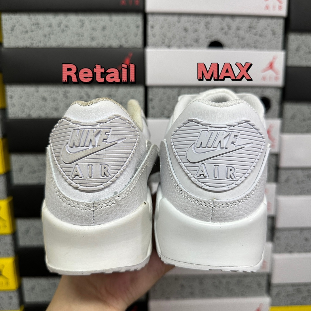 Nike Air Max 90 Leather Triple White CZ5594-100 - Image 3