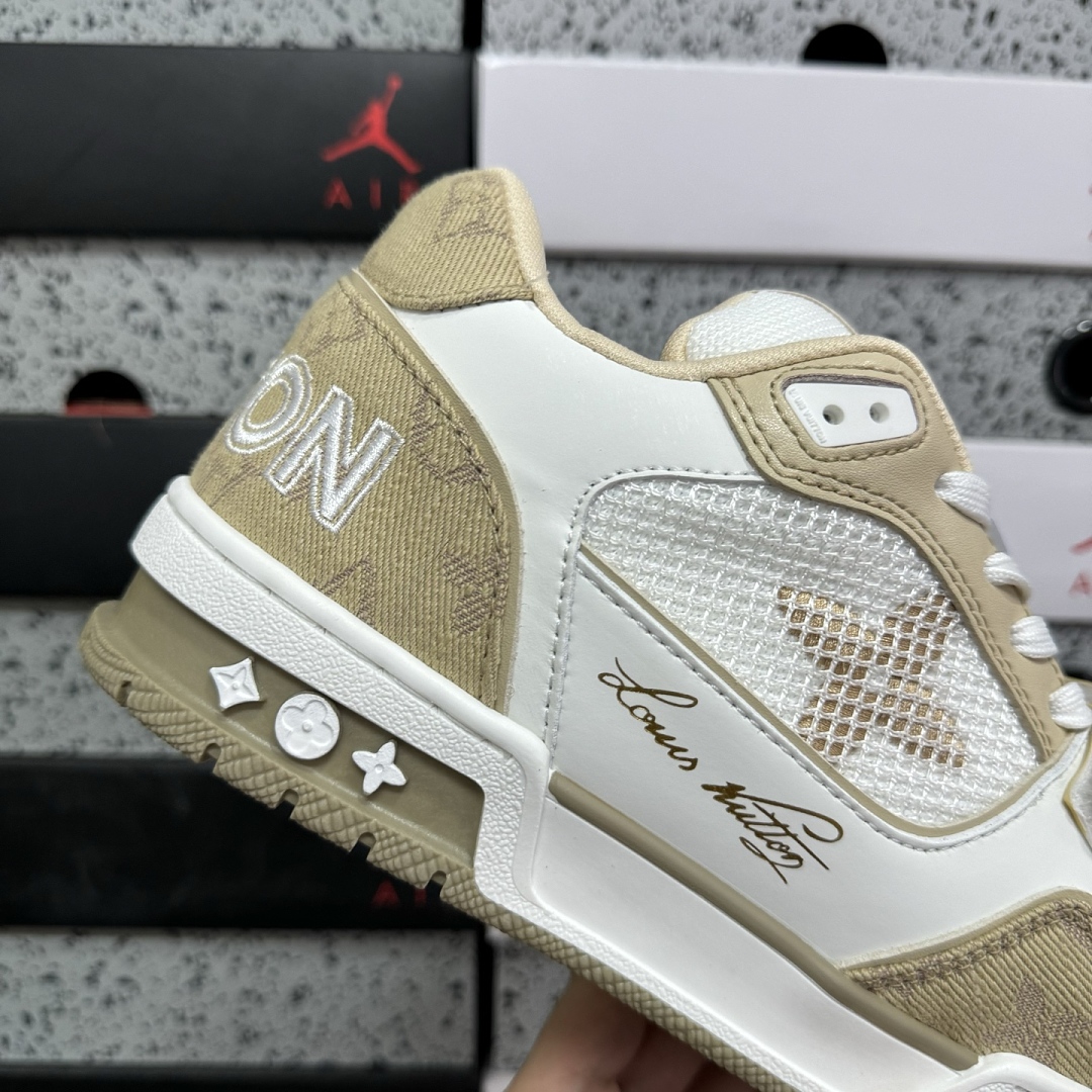 Louis Vuitton Trainer (White Khaki) - Image 4