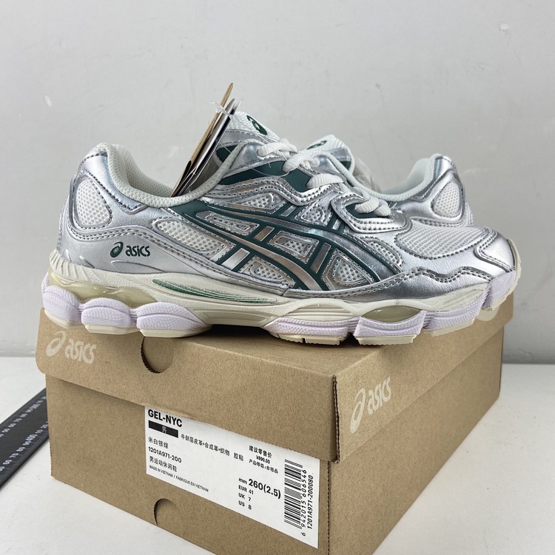ASICS Gel-NYC Cream Kale NYC Off (White Silver Green)