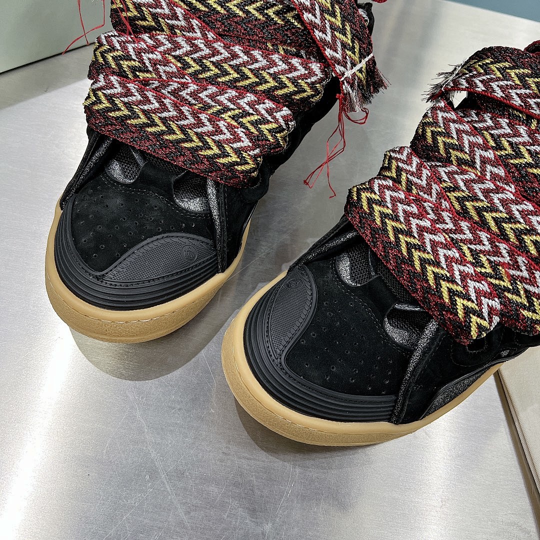 Lanvin FoShan Batch Lanvin Leather Curb Sneakers Three Generations - Image 110