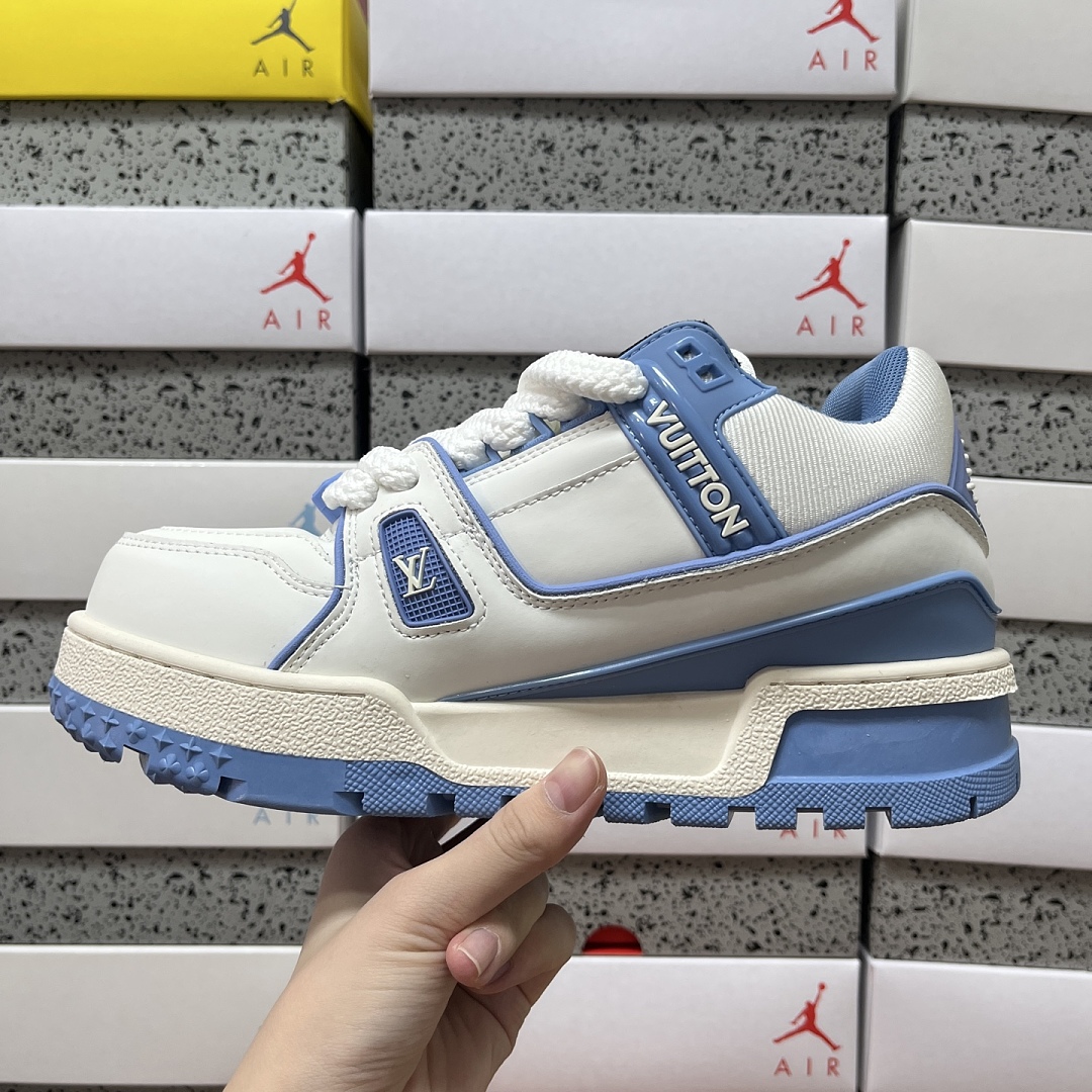 Louis Vuitton Trainer Maxi (White Blue) - Image 8